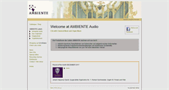Desktop Screenshot of ambiente-audio.de